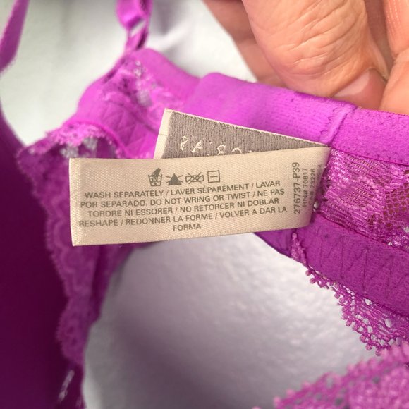 Victoria's Secret Dream Angels Purple Lacy Crystal / Lined Demi 34D Bra - Picture 4 of 5